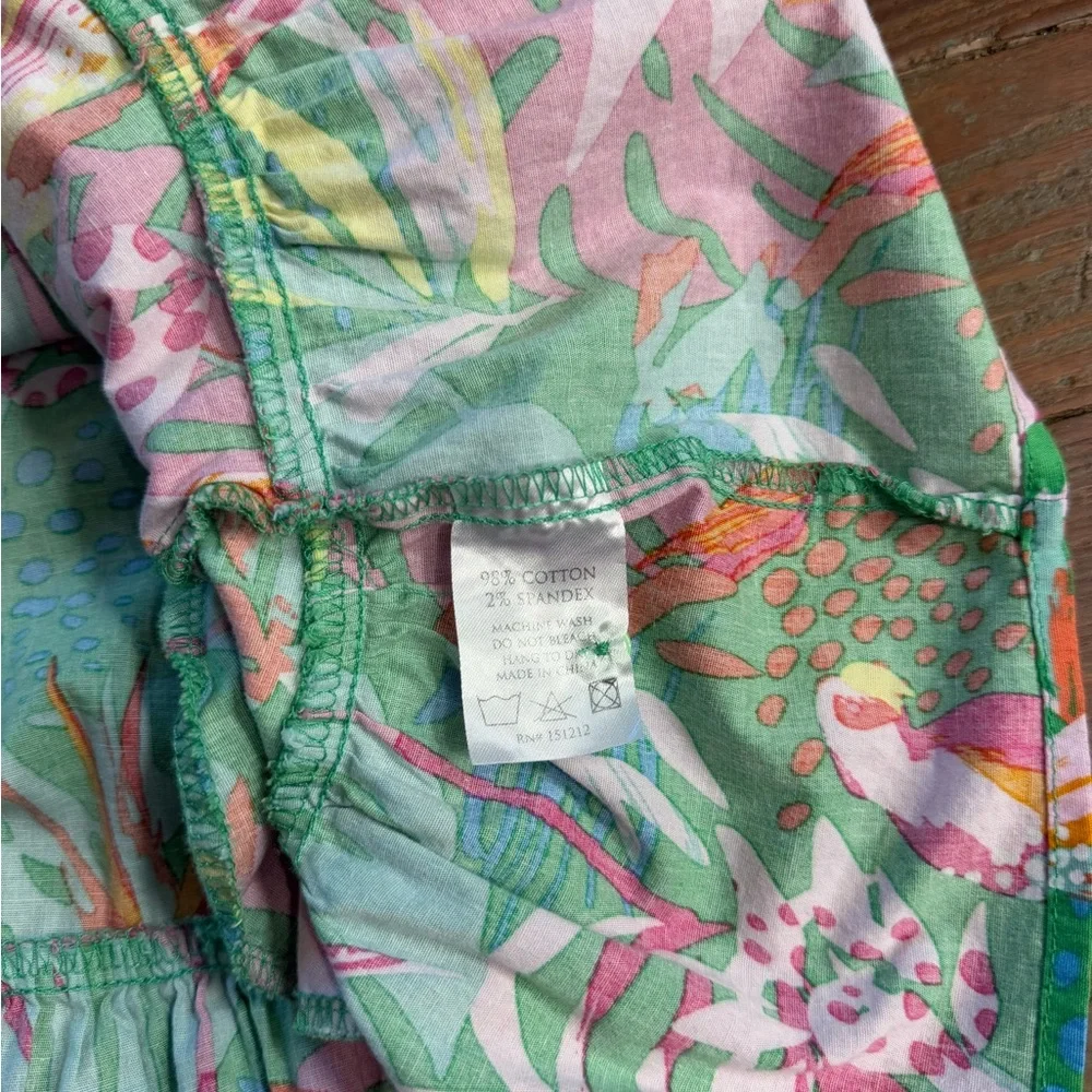 Michelle McDowell In The Trees Colorful Tropical Mini Dress ~ Size Medium 🧡🍄 - Picture 10 of 10